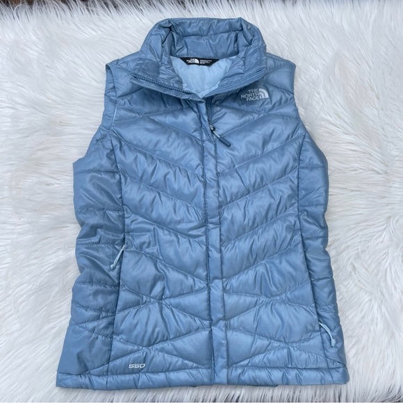 The North Face Women’s Blue 550 Down Filled Quilted Puffer Vest XS - Picture 2 of 11